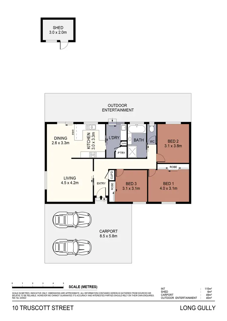 Floorplan of Homely house listing, 10 Truscott Street, Long Gully VIC 3550