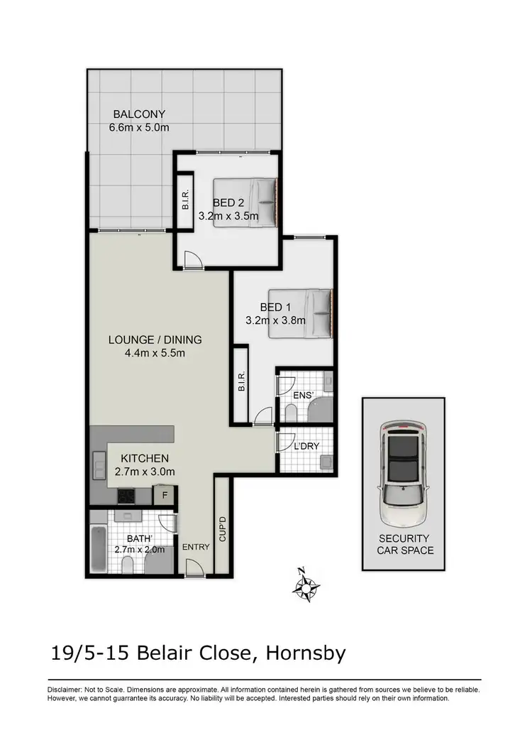 Floorplan of Homely apartment listing, 19/5-15 Belair Close, Hornsby NSW 2077
