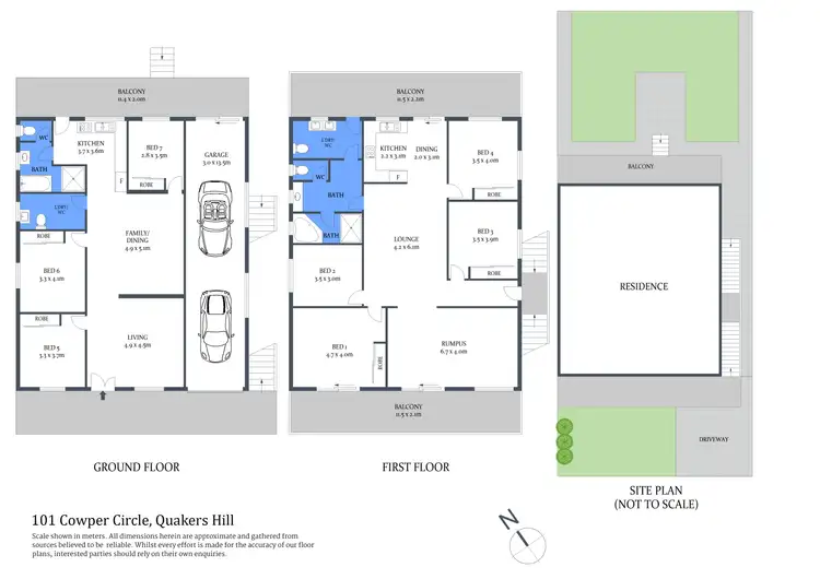 Floorplan of Homely house listing, 101 Cowper Circle, Quakers Hill NSW 2763