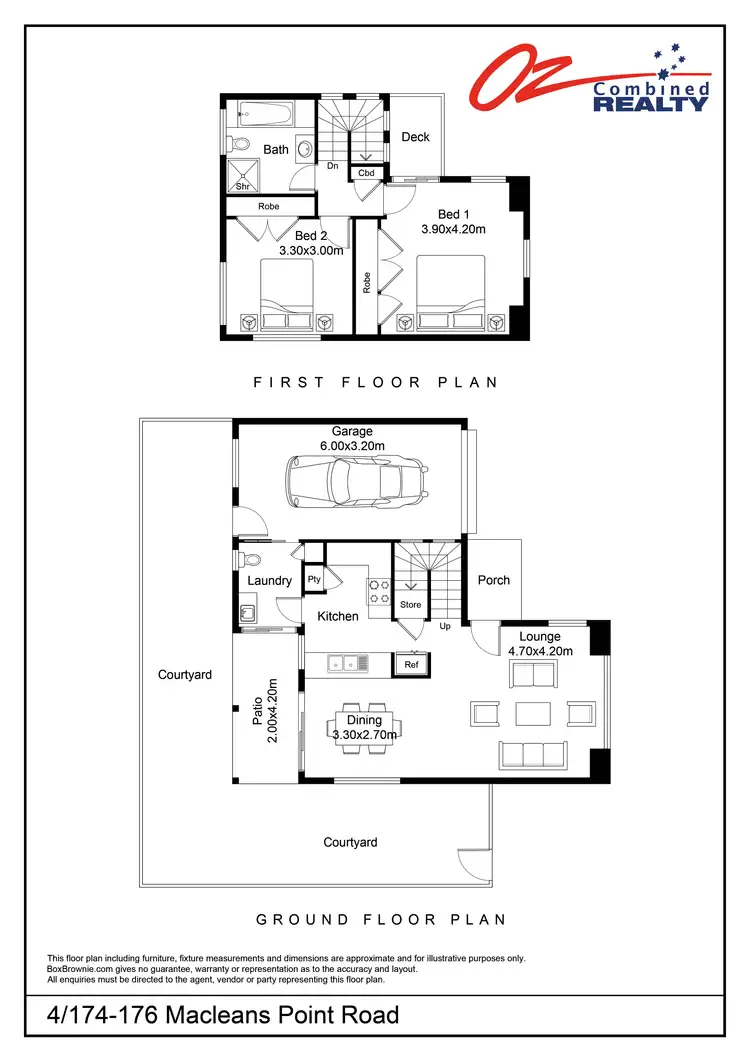 Floorplan of Homely townhouse listing, 4/174 Macleans Point Road, Sanctuary Point NSW 2540