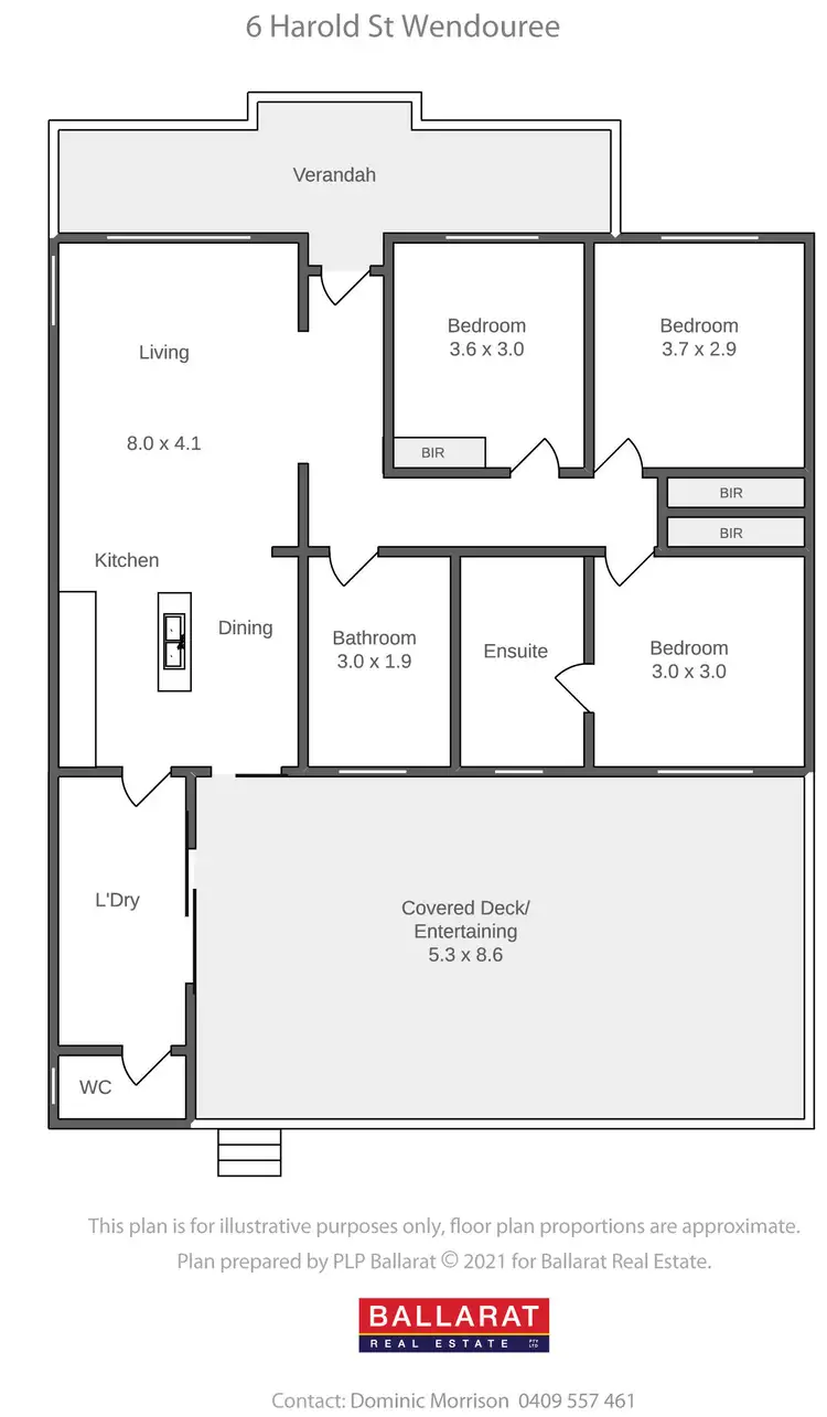 Floorplan of Homely house listing, 6 Harold Street, Wendouree VIC 3355