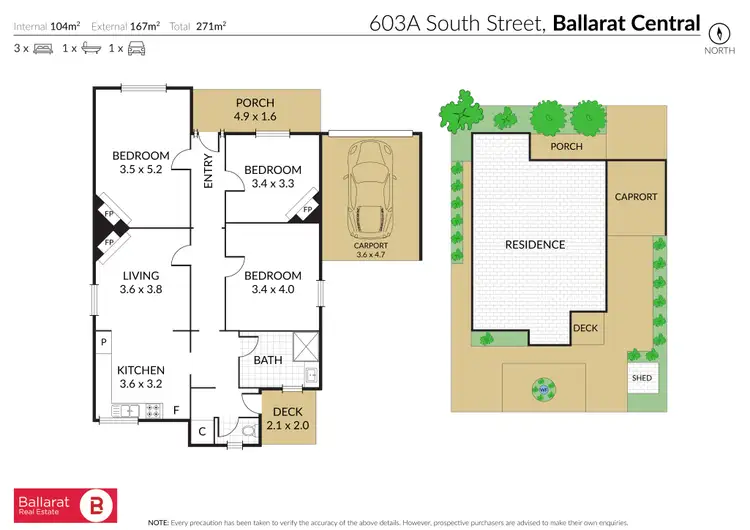 Floorplan of Homely house listing, 603A South Street, Ballarat Central VIC 3350