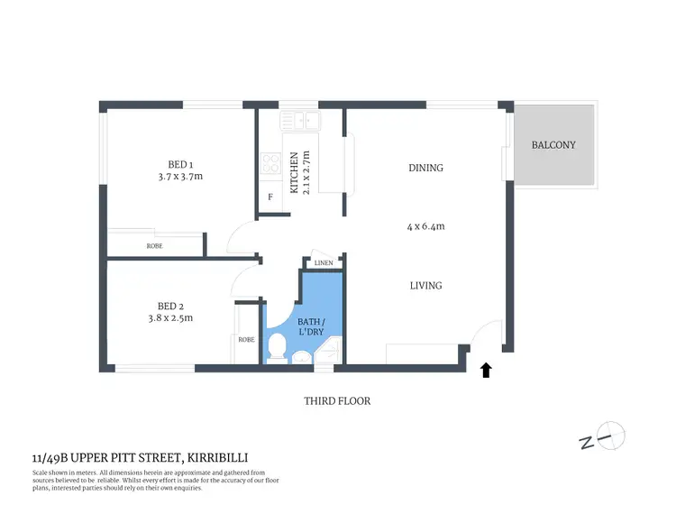 Floorplan of Homely apartment listing, 11/49B Upper Pitt Street, Kirribilli NSW 2061