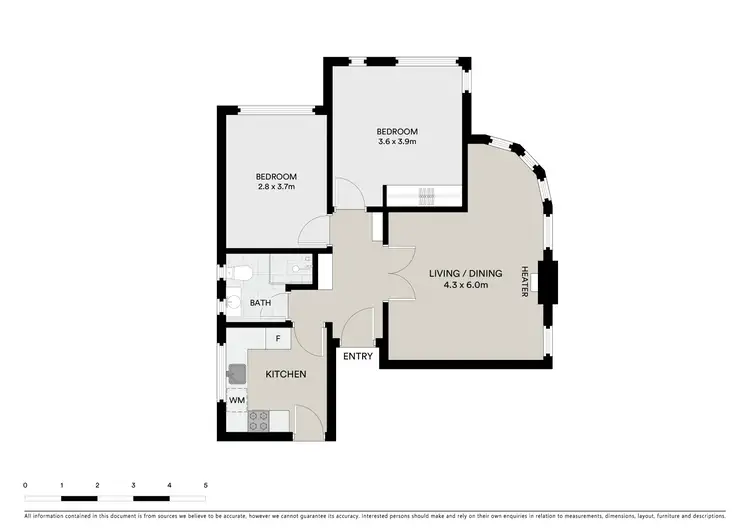 Floorplan of Homely apartment listing, 1/6 Southey Street, Elwood VIC 3184