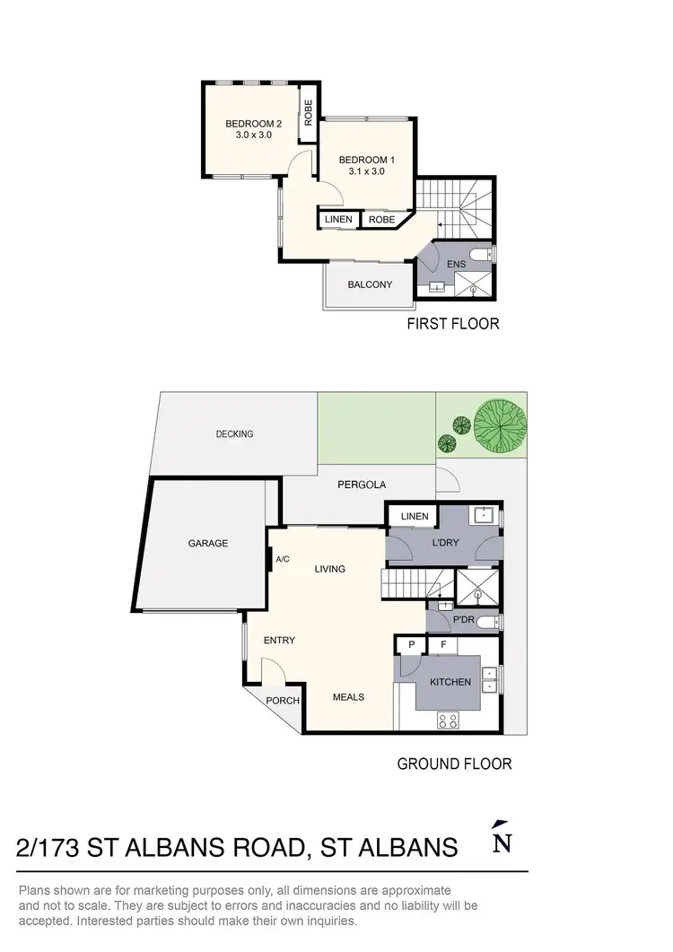 Floorplan of Homely townhouse listing, 2/173 St Albans Road, St Albans VIC 3021