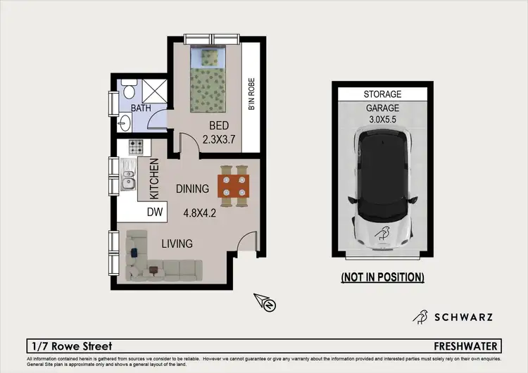 Floorplan of Homely unit listing, 1/7 Rowe Street, Freshwater NSW 2096