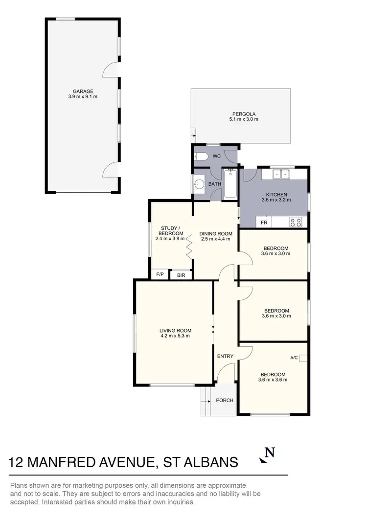 Floorplan of Homely house listing, 12 Manfred Avenue, St Albans VIC 3021