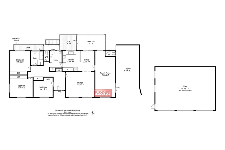 Floorplan of Homely rural property listing, 544 Circular Road Road, East Ridgley TAS 7321