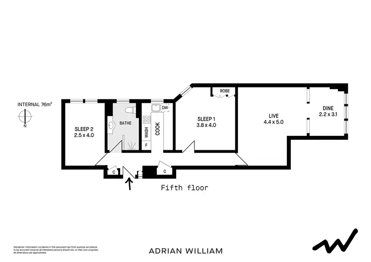 Floorplan of Homely apartment listing, 20/97-99 Macleay Street, Potts Point NSW 2011