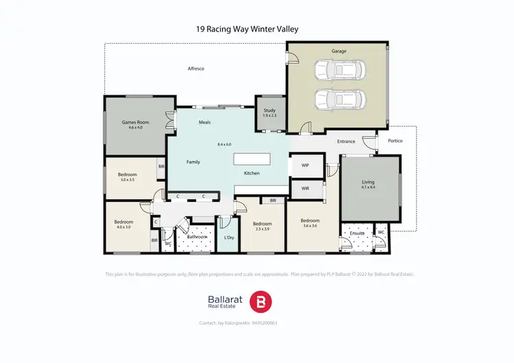 Floorplan of Homely house listing, 19 Racing Way, Winter Valley VIC 3358