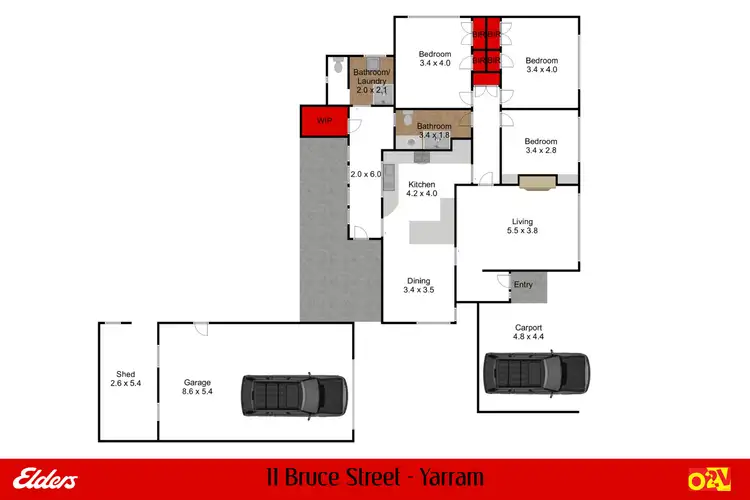 Floorplan of Homely house listing, 11 Bruce Street, Yarram VIC 3971