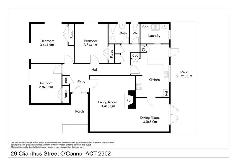 Floorplan of Homely house listing, 29 Clianthus Street, O'connor ACT 2602