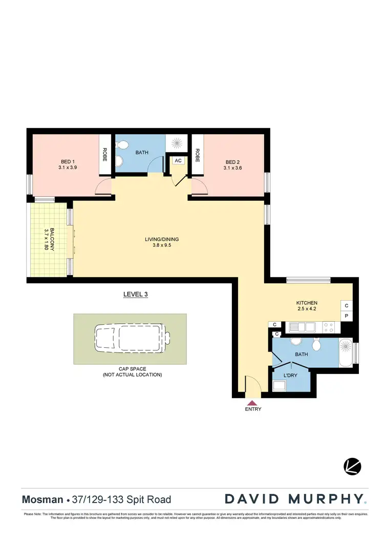 Floorplan of Homely apartment listing, 37/129-133 Spit Road, Mosman NSW 2088