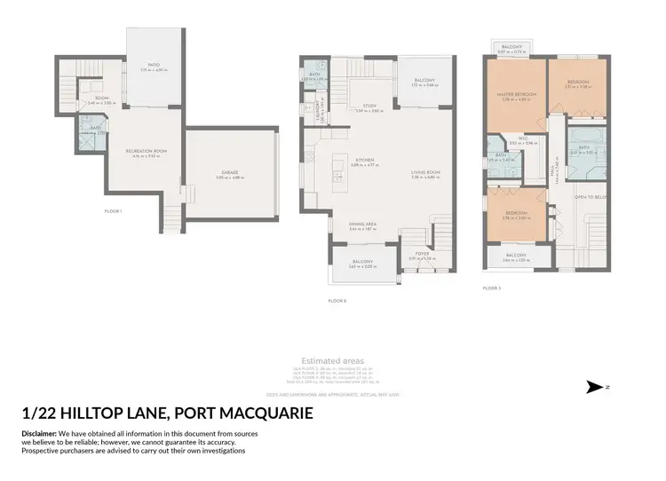 Floorplan of Homely unit listing, 1/22 Hilltop Lane, Port Macquarie NSW 2444
