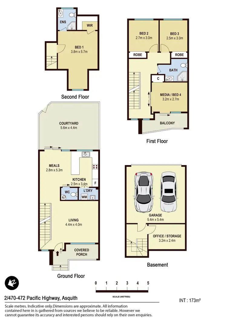 Floorplan of Homely townhouse listing, 2/470-472 Pacific Highway, Asquith NSW 2077