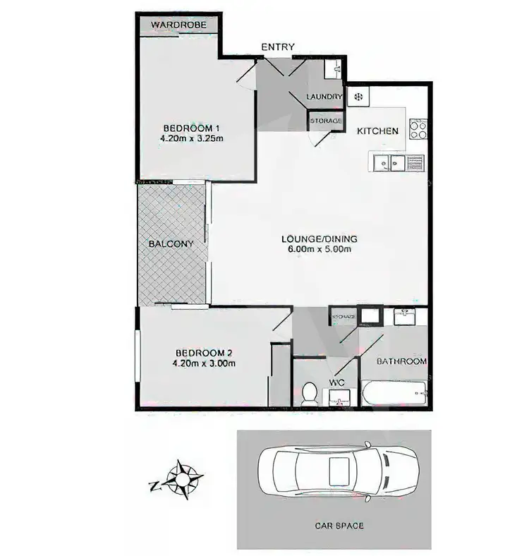 Floorplan of Homely apartment listing, 912/88-90 George Street, Hornsby NSW 2077