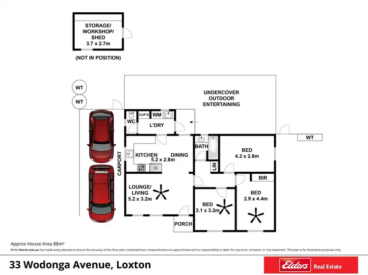 Floorplan of Homely house listing, 33 Wodonga Avenue, Loxton SA 5333