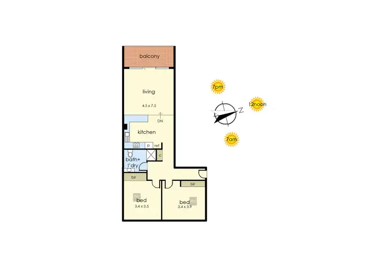 Floorplan of Homely apartment listing, 12/430 Nepean Highway, Frankston VIC 3199