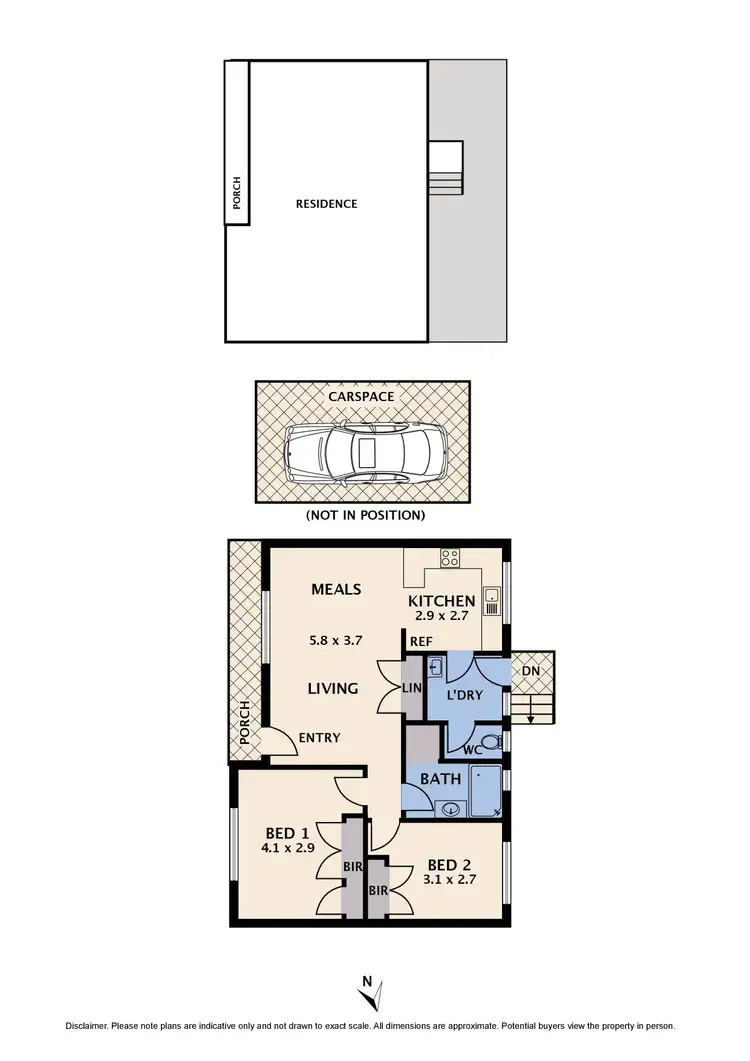 Floorplan of Homely unit listing, 2/82 Henty Street, Reservoir VIC 3073