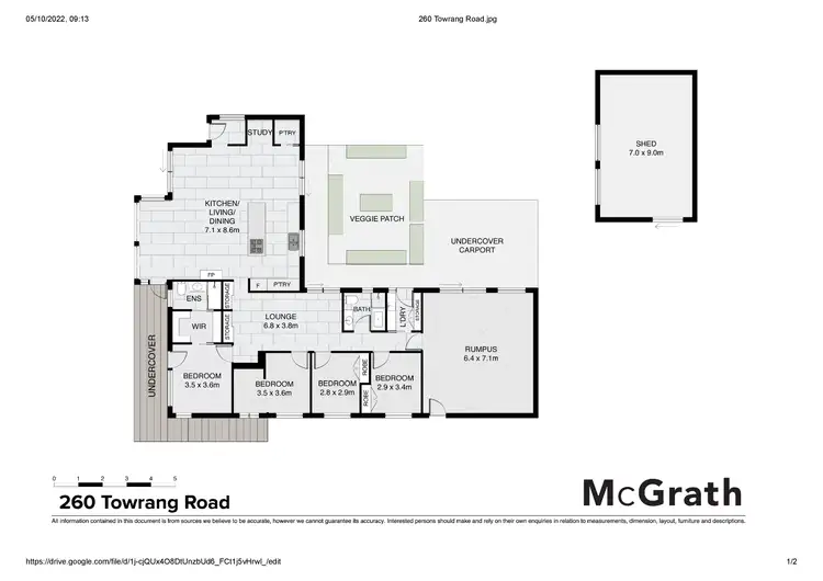 Floorplan of Homely house listing, 260 Towrang Vale Road, Cooma NSW 2630