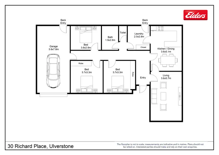 Floorplan of Homely house listing, 30 Richard Place, Ulverstone TAS 7315