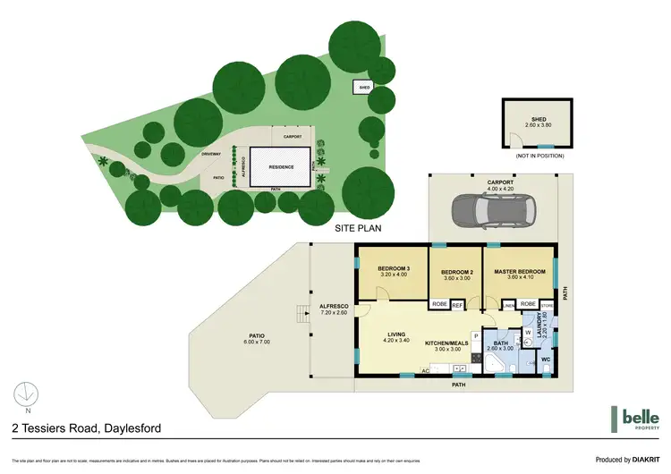 Floorplan of Homely house listing, 2 Tessiers Road, Daylesford VIC 3460