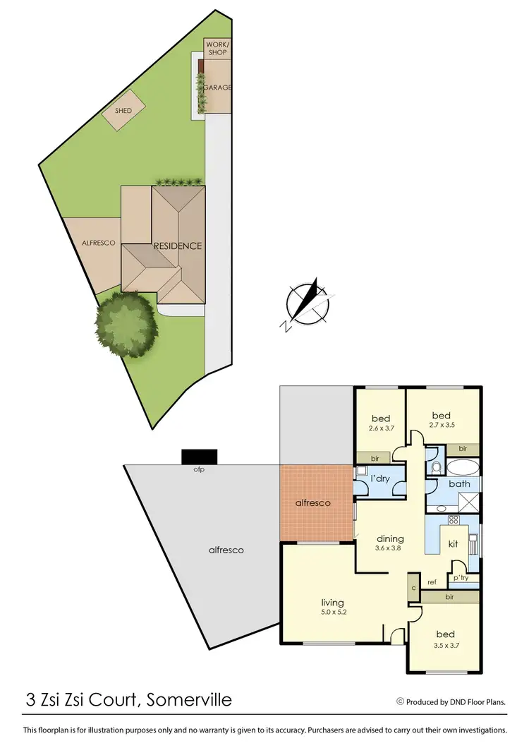 Floorplan of Homely house listing, 3 Zsi Zsi Court, Somerville VIC 3912
