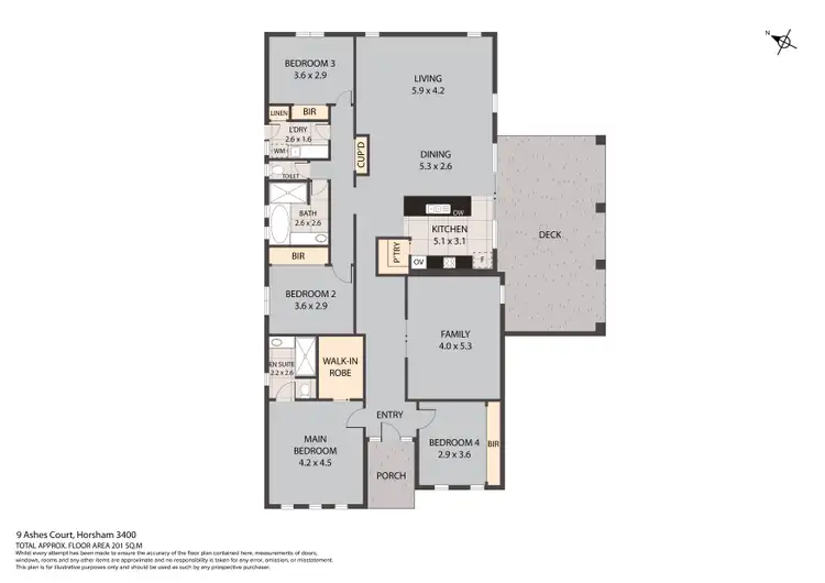 Floorplan of Homely house listing, 9 Ashes Court, Horsham VIC 3400
