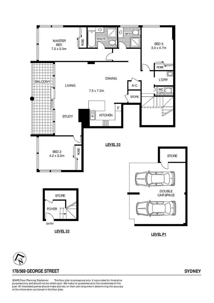 Floorplan of Homely apartment listing, 178/569 George Street, Sydney NSW 2000