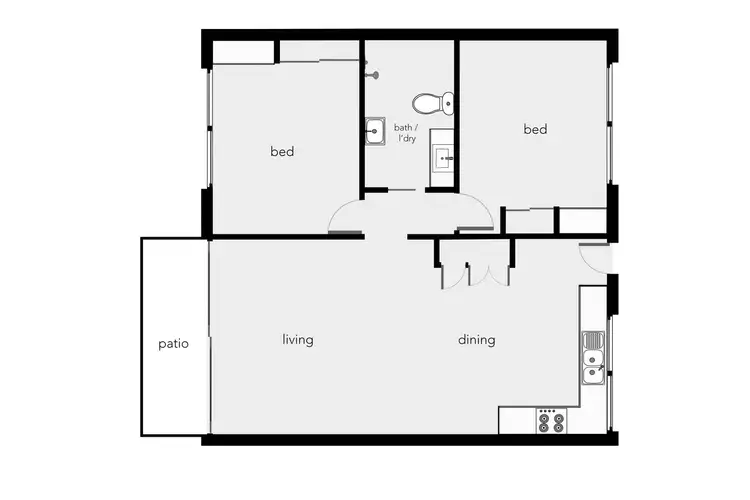 Floorplan of Homely unit listing, 4/35-37 Sims Esplanade, Yorkeys Knob QLD 4878