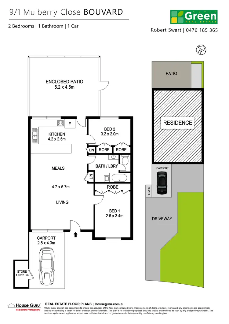 Floorplan of Homely unit listing, 9/1 Mulberry Close, Bouvard WA 6211