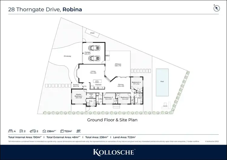 Floorplan of Homely house listing, 28 Thorngate Drive, Robina QLD 4226