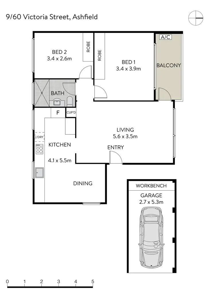 Floorplan of Homely apartment listing, 9/60 Victoria Street, Ashfield NSW 2131