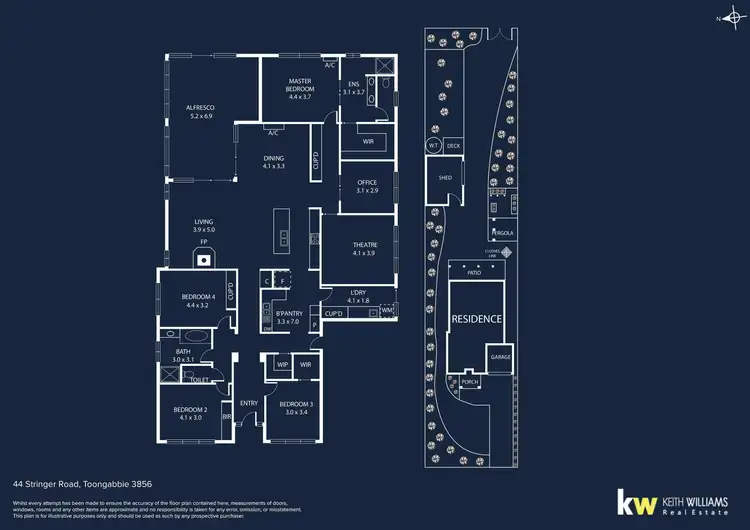 Floorplan of Homely house listing, 44 Stringer Road, Toongabbie VIC 3856