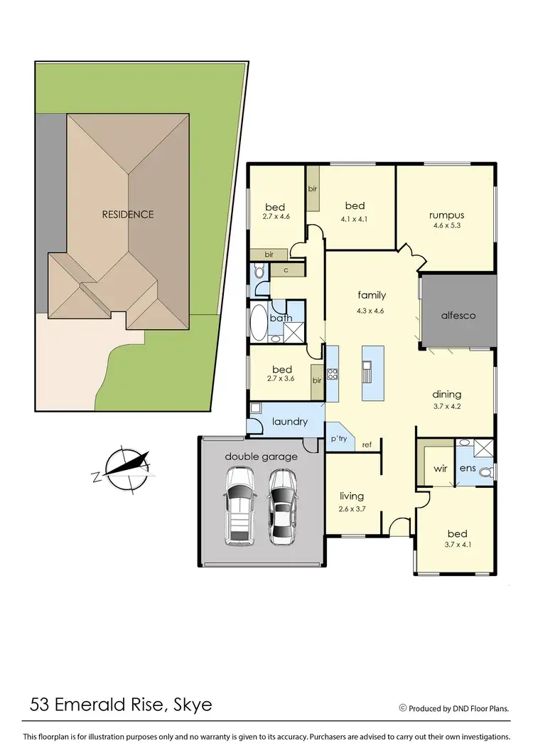 Floorplan of Homely house listing, 53 Emerald Rise, Skye VIC 3977