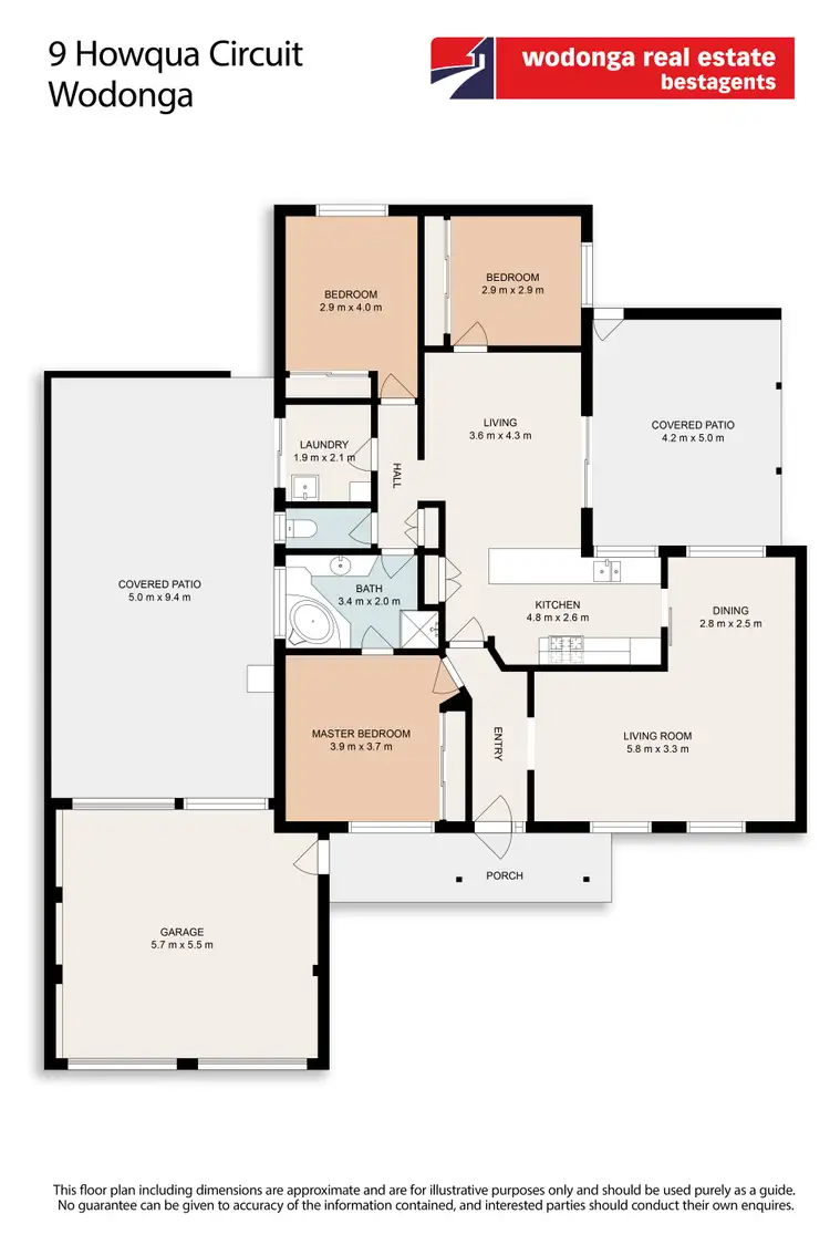 Floorplan of Homely house listing, 9 Howqua Circuit, Wodonga VIC 3690