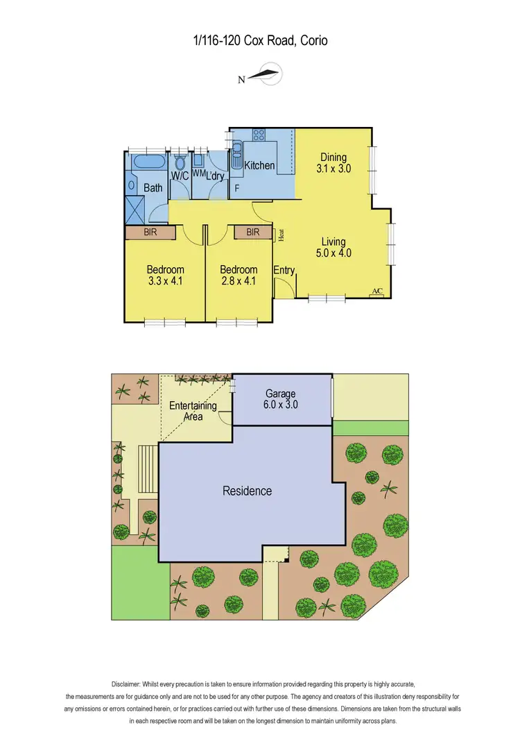 Floorplan of Homely unit listing, 1/116-120 Cox Road, Corio VIC 3214