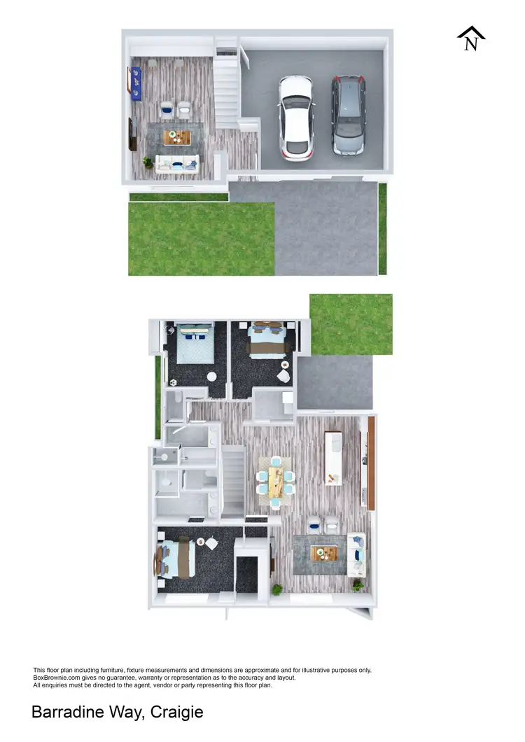 Floorplan of Homely townhouse listing, 6 Barradine Way, Craigie WA 6025