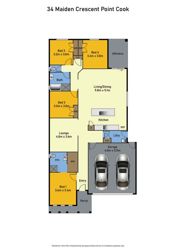 Floorplan of Homely house listing, 34 Maiden Crescent, Point Cook VIC 3030