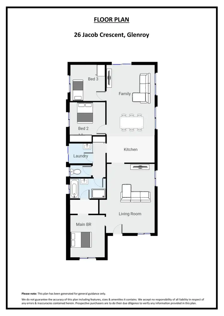 Floorplan of Homely house listing, 26 Jacob Crescent, Glenroy NSW 2640