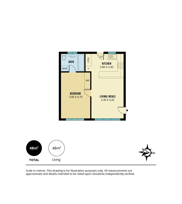 Floorplan of Homely unit listing, 2/72 Duthy Street, Malvern SA 5061