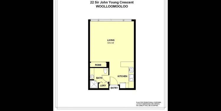 Floorplan of Homely apartment listing, 22-40 Sir John Young Crescent, Woolloomooloo NSW 2011
