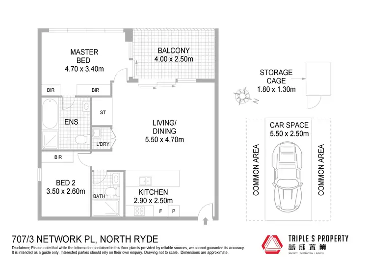 Floorplan of Homely apartment listing, 707/3 Network Place, North Ryde NSW 2113