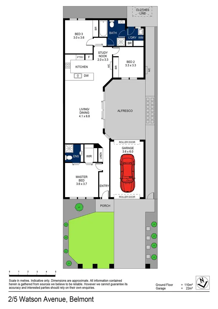 Floorplan of Homely townhouse listing, 2/5 Watson Avenue, Belmont VIC 3216