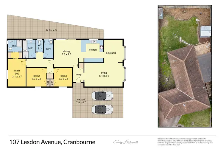 Floorplan of Homely house listing, 107 Lesdon Avenue, Cranbourne VIC 3977