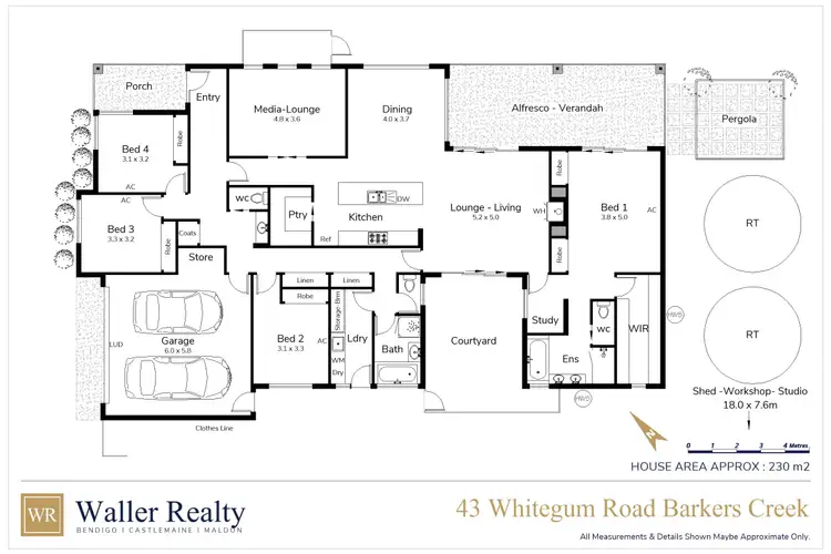 Floorplan of Homely house listing, 43 White Gum Road, Barkers Creek VIC 3451