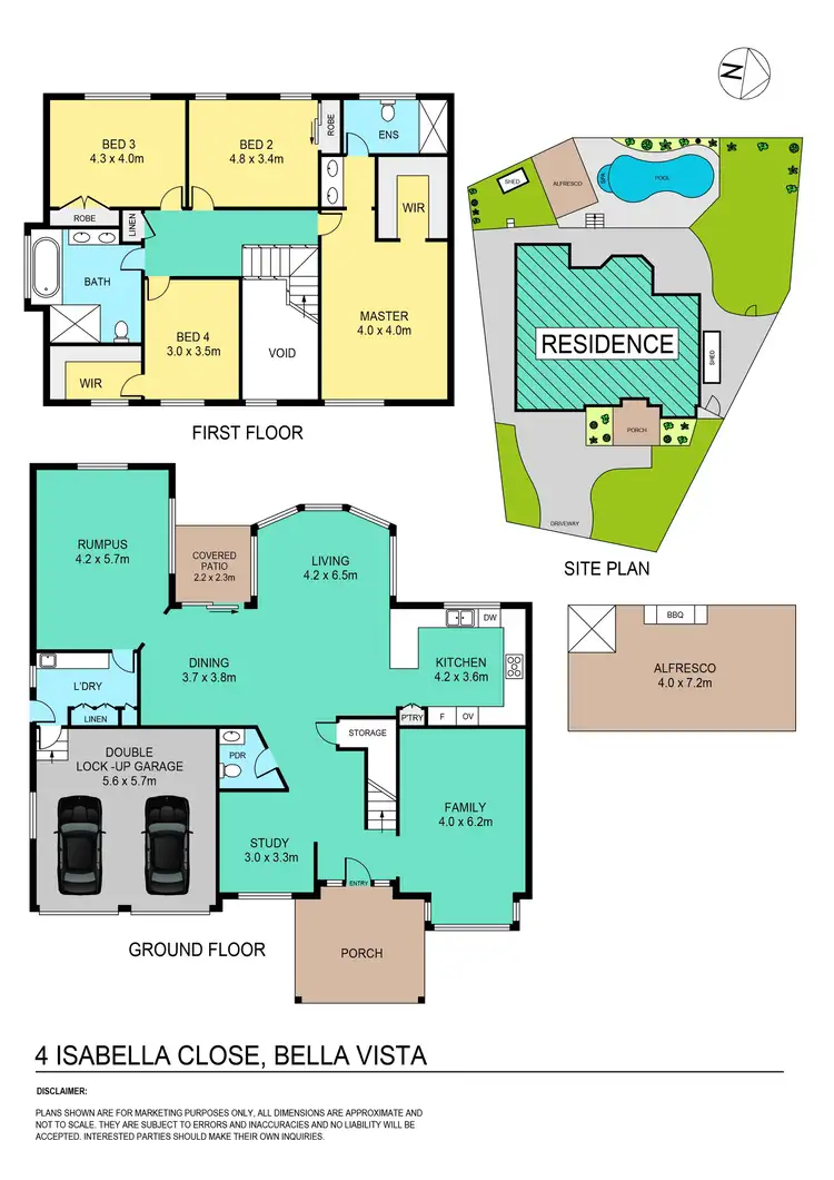 Floorplan of Homely house listing, 4 Isabella Close, Bella Vista NSW 2153