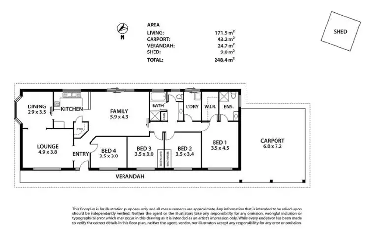 Floorplan of Homely house listing, 15 Elm Grove, Lobethal SA 5241