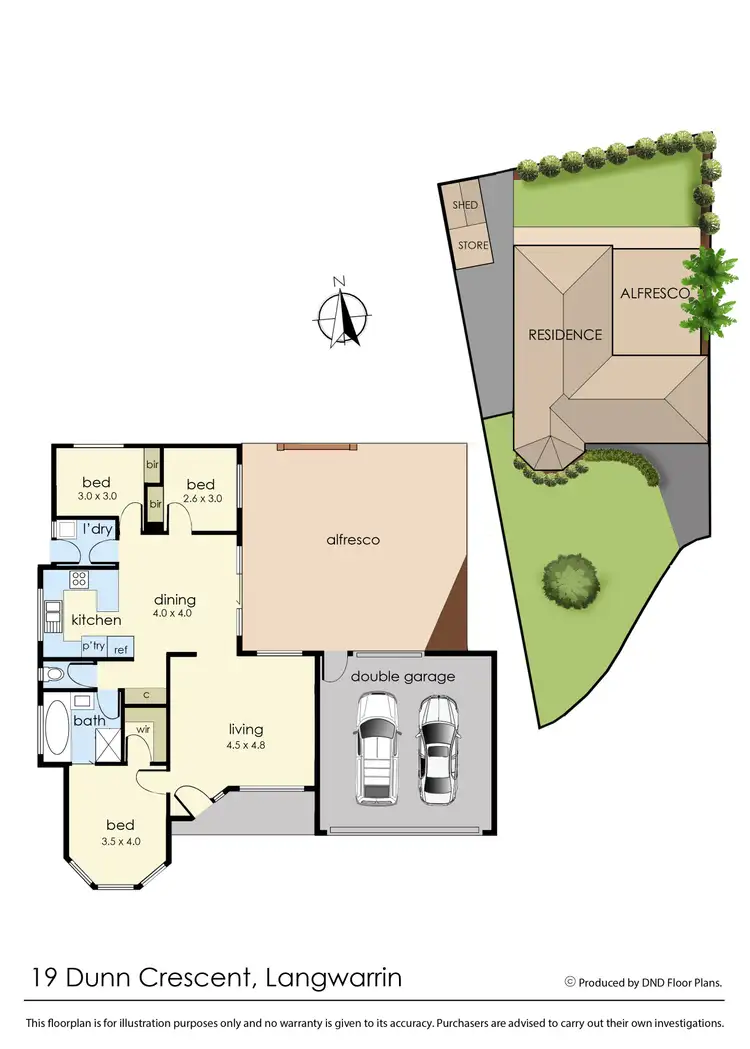 Floorplan of Homely house listing, 19 Dunn Crescent, Langwarrin VIC 3910