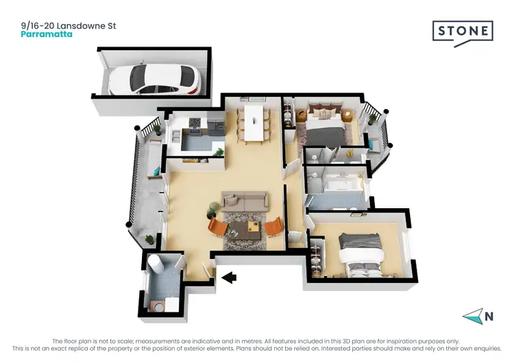 Floorplan of Homely apartment listing, 9/16-20 Lansdowne Street, Parramatta NSW 2150